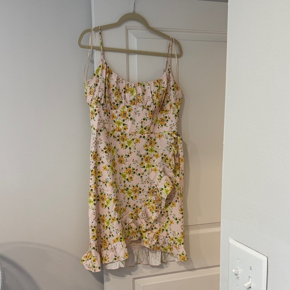 BCBGeneration Floral Mini Dress - Pink and Yellow - Picture 1 of 1